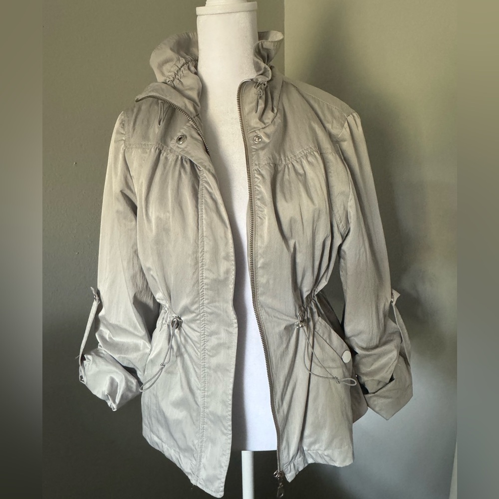 WHBM Silver Utility Jacket - Ladies Size Small - great condition !